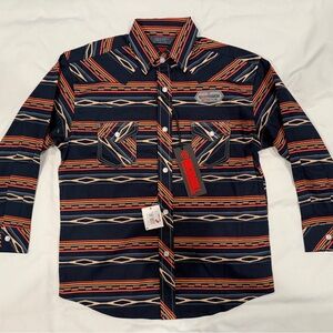 Roper Boy’s Western Shirt - Black and Red